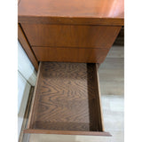 72" x 36" x 29" Kimball Wood Mahogany MCM Office Meeting Executive Desk Dock Work Table 5 Drawers Keys Furniture