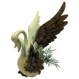 18" Wings of Love Romantic Swans Resin Sculpture Entwined Swan Necks Touch Of Grace MCM Bronze Finish