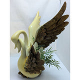 18" Wings of Love Romantic Swans Resin Sculpture Entwined Swan Necks Touch Of Grace MCM Bronze Finish
