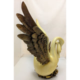 18" Wings of Love Romantic Swans Resin Sculpture Entwined Swan Necks Touch Of Grace MCM Bronze Finish