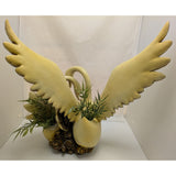 18" Wings of Love Romantic Swans Resin Sculpture Entwined Swan Necks Touch Of Grace MCM Bronze Finish