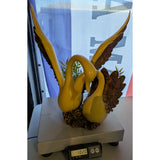18" Wings of Love Romantic Swans Resin Sculpture Entwined Swan Necks Touch Of Grace MCM Bronze Finish