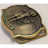 EO-5143 1978 Buckle Arizona J Lunge Morning Kachina The Great American Buckle Co. Solid Brass Native American