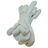 6 Lot Small 16” White Socks Yellow/Gold Toe Cotton Blend Mid-Calf Crew