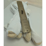 6 Lot Small 16” White Socks Yellow/Gold Toe Cotton Blend Mid-Calf Crew