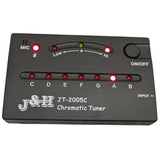 J&H JT-2005C Chromatic Guitar & Bass LED Tuner JH-2005G Lightweight Plastic Black