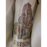 7 1/8 John B. Stetson 3X Beaver Western Cowboy Hat Norman Sims Hatter UT Vintage Feather Brown Suede
