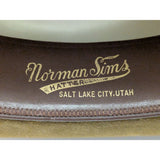7 1/8 John B. Stetson 3X Beaver Western Cowboy Hat Norman Sims Hatter UT Vintage Feather Brown Suede