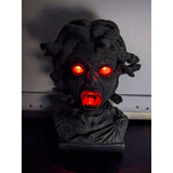 2011 MAGIC POWER HALLOWEEN PROP MEDUSA SNAKE HEAD BUST LIGHTS TALKS SNAKES MOVE