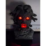 2011 MAGIC POWER HALLOWEEN PROP MEDUSA SNAKE HEAD BUST LIGHTS TALKS SNAKES MOVE