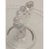 Imperial Candlewick Pasty Heart Handle Tray 1940s Clear Glass Serving Platter Beaded Design Centerpiece