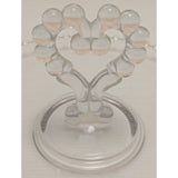 Imperial Candlewick Pasty Heart Handle Tray 1940s Clear Glass Serving Platter Beaded Design Centerpiece