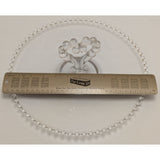 Imperial Candlewick Pasty Heart Handle Tray 1940s Clear Glass Serving Platter Beaded Design Centerpiece