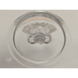 Imperial Candlewick Pasty Heart Handle Tray 1940s Clear Glass Serving Platter Beaded Design Centerpiece