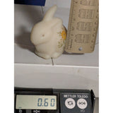 3" Signed Fenton Hand Painted Bunny Figurine Spring Floral Design Easter Small Home Decor Rabbit