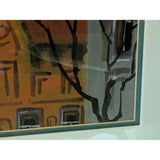 Anatole Krasnyansky Signed Numbered Watercolor Serigraph RIGA Capitol of Latvia Street Scene Print Framed Art