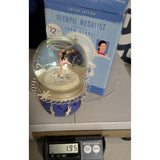 Kristi Yamaguchi 2002 Hallmark 1992 Winter Olympics Medalist Musical Snow Globe Ice Skating Skater Limited Edition