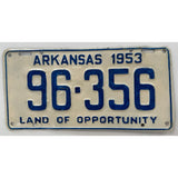 1953 96 356 Arkansas License Plate Porsche Land of Opportunity Vintage