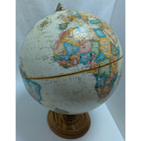 Replogle 12 Inch Diameter World Classic Series Table Globe Wood Base Vintage