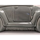 1988 JL J.L. Lisa & Co VW Bug Beetle Car Shaped Cookie Jar Ceramic Gray Lid