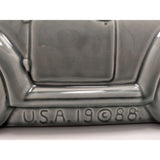 1988 JL J.L. Lisa & Co VW Bug Beetle Car Shaped Cookie Jar Ceramic Gray Lid