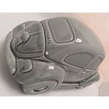 1988 JL J.L. Lisa & Co VW Bug Beetle Car Shaped Cookie Jar Ceramic Gray Lid