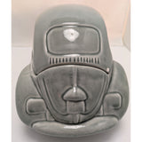 1988 JL J.L. Lisa & Co VW Bug Beetle Car Shaped Cookie Jar Ceramic Gray Lid