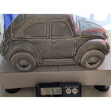 1988 JL J.L. Lisa & Co VW Bug Beetle Car Shaped Cookie Jar Ceramic Gray Lid