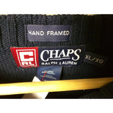 XL USA Flag Ralph Lauren Chaps Spell Out Knit Pullover Crewneck Sweater VTG 90s