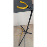 CMC Guitar Floor Stand Rest Folding Foldaway 3 Leg Adjustable Yellow Black Dual Yoke Metal