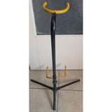 CMC Guitar Floor Stand Rest Folding Foldaway 3 Leg Adjustable Yellow Black Dual Yoke Metal
