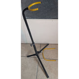 CMC Guitar Floor Stand Rest Folding Foldaway 3 Leg Adjustable Yellow Black Dual Yoke Metal
