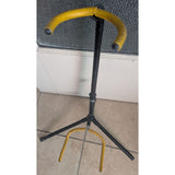 CMC Guitar Floor Stand Rest Folding Foldaway 3 Leg Adjustable Yellow Black Dual Yoke Metal
