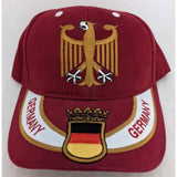 Germany Eagle Logo K2063 Buckle Adjustable 100% Cotton Hat Baseball Cap Red Embroidered