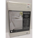 70" Round Beauvalle Textured Polyester Tablecloth Easy Care Silver Off White 178cm Benson Mills