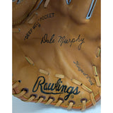 Dale Murphy Rawlings RBG36 Baseball Glove RHT Tan Leather Basket-Web Right Hand Throw