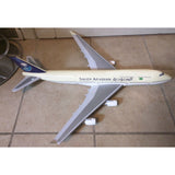 28" Saudi Arabian Airline 1:100 Boeing 747 Airplane Desktop Model Passenger Plane Jet B747-400