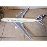 28" Saudi Arabian Airline 1:100 Boeing 747 Airplane Desktop Model Passenger Plane Jet B747-400