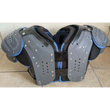 18-19" Large 802657 42-44" Schutt Varsity O2 Pro Football Shoulder Pads Blue/Gray All Purpose