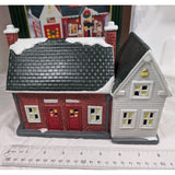 NO PUMPS - 1994 Coca-Cola Town Square Collection "Flying A" Service Station Christmas Decoration Ceramic