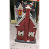 NO PUMPS - 1994 Coca-Cola Town Square Collection "Flying A" Service Station Christmas Decoration Ceramic