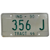 1990 356 J Indiana Tractor 66 License Plate Porsche