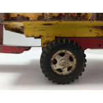 Tonka Sandloader Dump Truck Toy Red Yellow Metal Construction Vintage Double Headlights