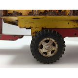 Tonka Sandloader Dump Truck Toy Red Yellow Metal Construction Vintage Double Headlights