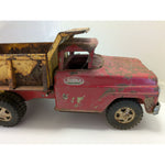 Tonka Sandloader Dump Truck Toy Red Yellow Metal Construction Vintage Double Headlights