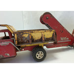 Tonka Sandloader Dump Truck Toy Red Yellow Metal Construction Vintage Double Headlights