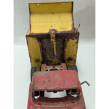 Tonka Sandloader Dump Truck Toy Red Yellow Metal Construction Vintage Double Headlights