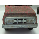 Tonka Sandloader Dump Truck Toy Red Yellow Metal Construction Vintage Double Headlights