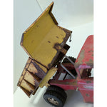 Tonka Sandloader Dump Truck Toy Red Yellow Metal Construction Vintage Double Headlights