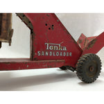 Tonka Sandloader Dump Truck Toy Red Yellow Metal Construction Vintage Double Headlights